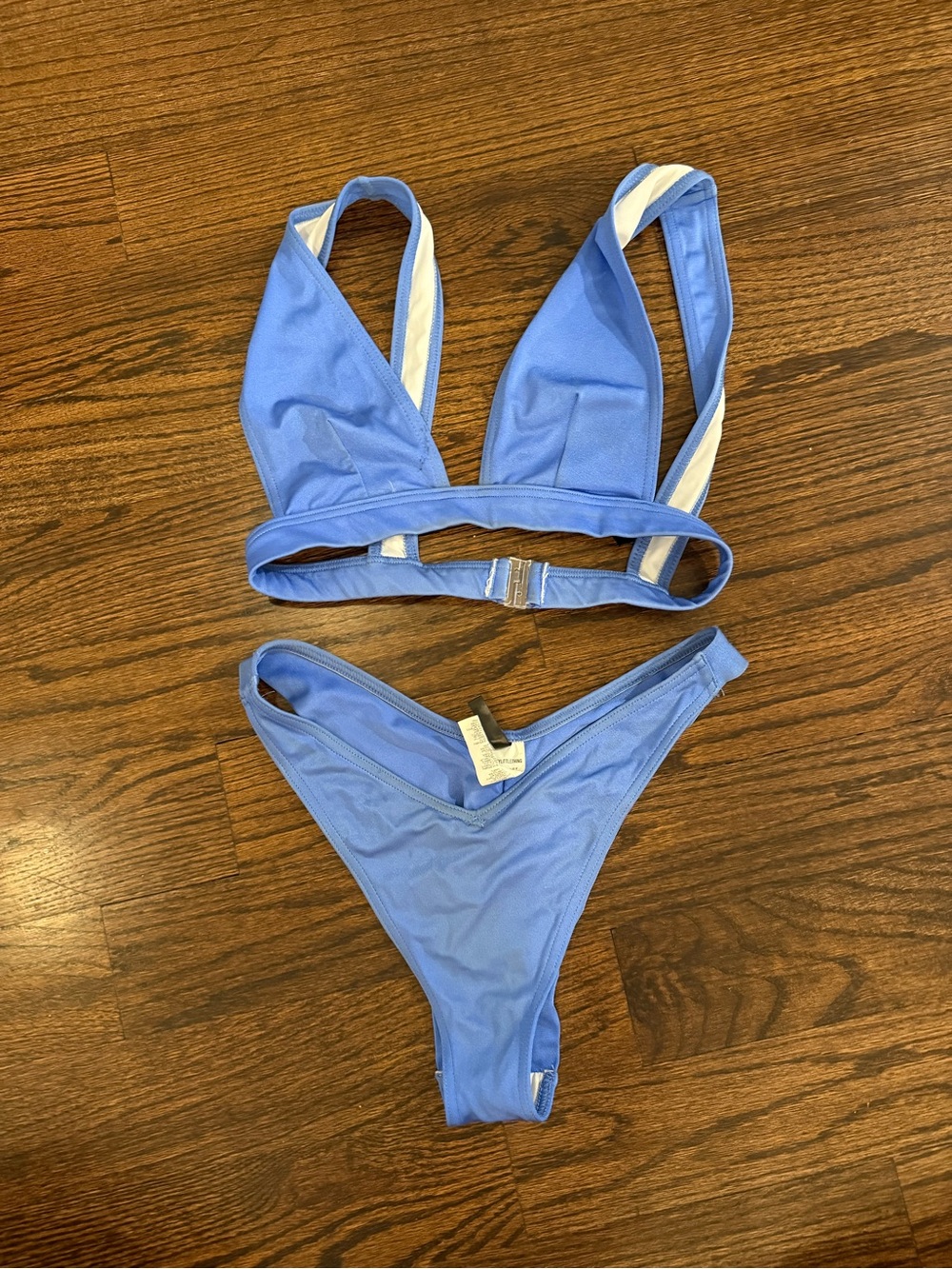 PrettyLittleThing Periwinkle Blue Triangle Bikini Set